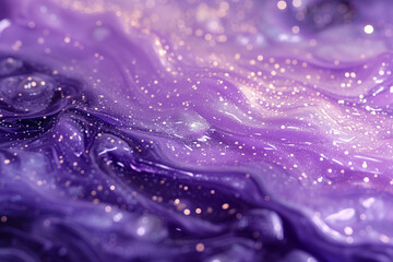purple glitter liquid gel or slime  texture close up