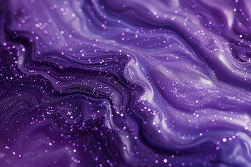 purple glitter liquid gel or slime  texture close up