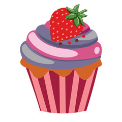Cupcake vector illustration. Cute Cupcake