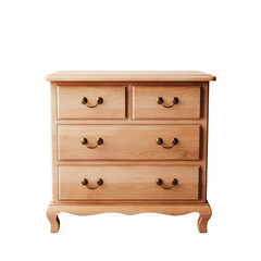 Chest of drawers on transparent background
