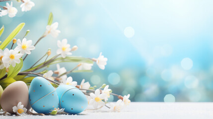 Spring easter background with copy space