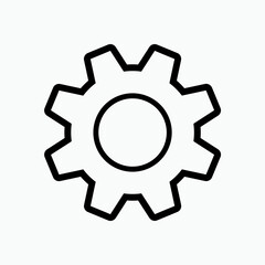 Gear Icon . Setting, Cog. Applied as a Trendy Symbol for Design Elements, Presentations, and Web Apps.