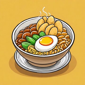 Illustration Vector Graphic Of Cute Bakso Food Cartoon Vector Icon Illustration