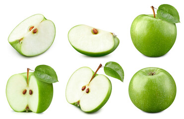 Green apple slice Clipping Path