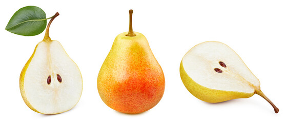 Fresh organic pears isolated