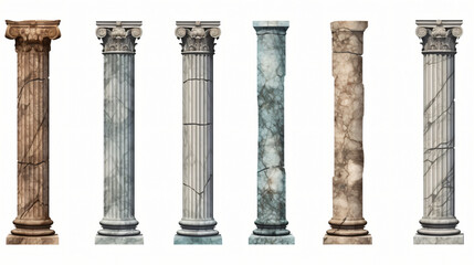 Ancient marble columns