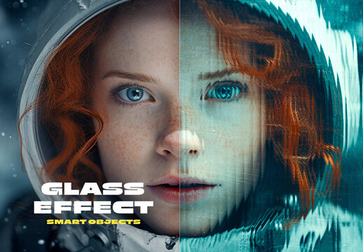Reeded Glass Mask Photo Effect With Generative AI Preview