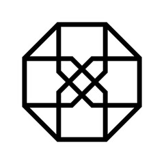 Geometric Pattern icon vector. Geometric figure illustration sign. Coasters Stencil symbol or logo.