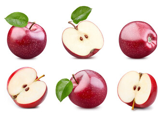 Red apple isolated on white background
