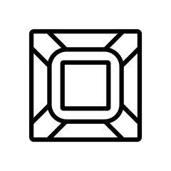 Geometric Pattern icon vector. Geometric figure illustration sign. Coasters Stencil symbol or logo.