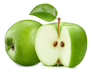 Fresh organic green apple isolated