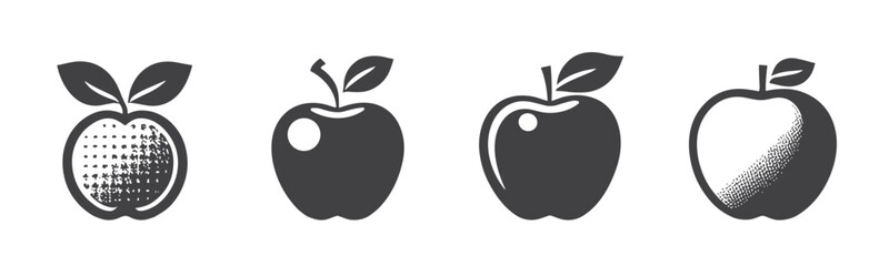 Apple icon set. Apple vector icon. apple symbols for your web design. Icon logo, app, UI. Apple Icon Vector illustration