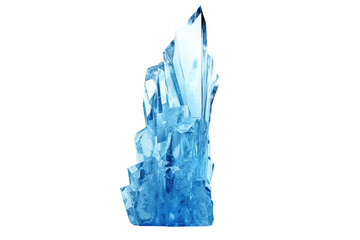 Blue Ice Tower Isolated On Transparent Background