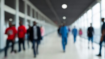 people walking in subway station, commuters in station