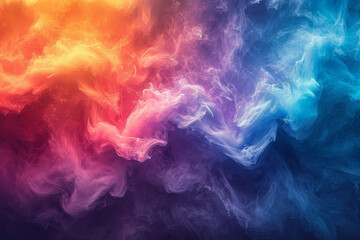 Abstract futuristic background with colorful, pastel shapes. Visualization of motion waves. Wallpaper or backdrop for modern projects