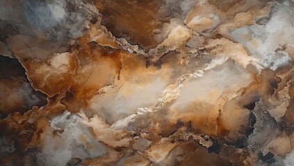 Naklejka premium Elegant brown marble background with captivating abstract pattern beauty of natural stone textured surface blending shades of orange and yellow creates modern and artistic wallpaper design