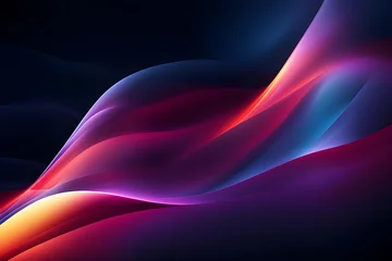 Wall murals Fractal waves colorful glowing waves abstract background 