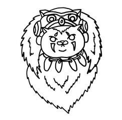 Set of Cat cartoon for printing on sticker.Cat vector illustration for coloring book on white isolated background.Cute clipart.Character for elements on white background.