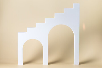Cosmetic art deco arch display Fashion geometric arch backdrop for product presentation Abstract...