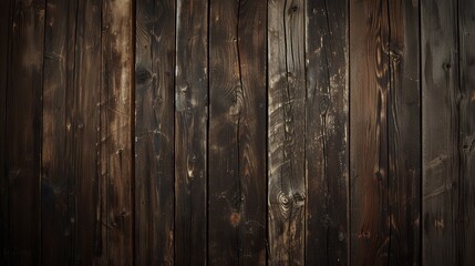 Old wooden background or texture. Grunge dark wood planks. AI.