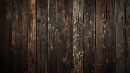 Old wooden background or texture. Grunge dark wood planks. AI.