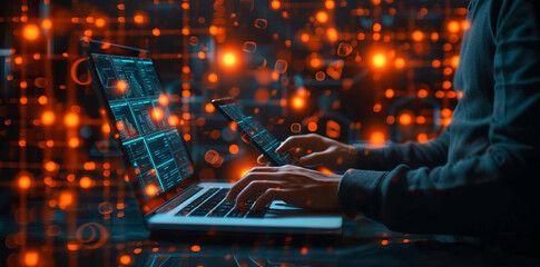 man using smartphone