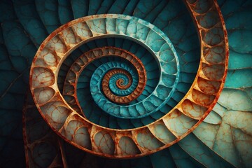  Fibonacci spiral background