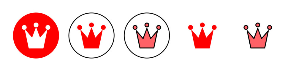 Crown icon set illustration. crown sign and symbol