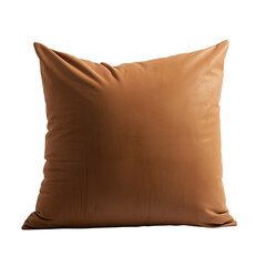 Brown pillow on transparent background