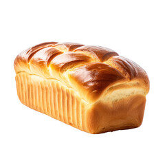 Brioche bread loaf on transparent background