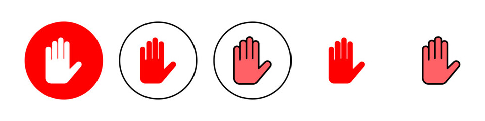 Hand icon set illustration. hand sign and symbol. hand gesture