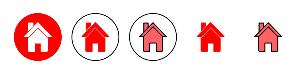 Obraz premium Home icon set illustration. House sign and symbol