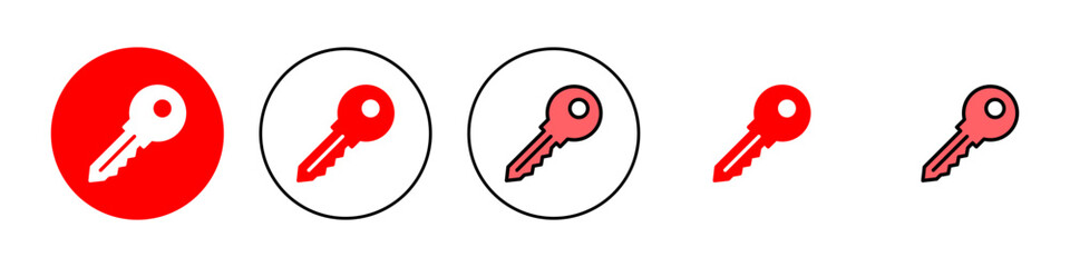 Key icon set illustration. Key sign and symbol.