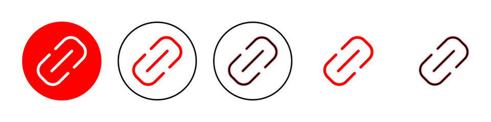 Link icon set illustration. Hyperlink chain sign and symbol - obrazy, fototapety, plakaty