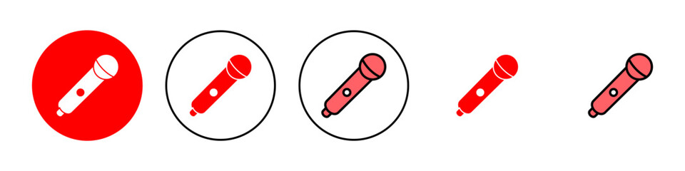 Microphone icon vector illustration. karaoke sign and symbol