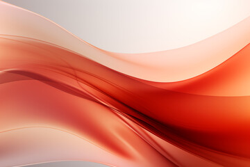 Abstract futuristic background with red wave shapes. Visualization of motion waves. Wallpaper or backdrop for modern projects