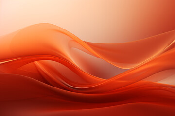 Abstract futuristic background with red wave shapes. Visualization of motion waves. Wallpaper or backdrop for modern projects