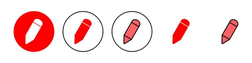 Pencil icon set illustration. pen sign and symbol. edit icon vector