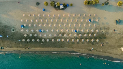 Gordijnen Aerial view of the seafront of Limassol, Cyprus. © Wirestock