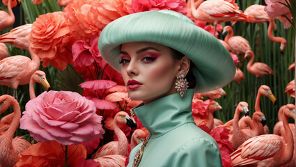 girl with flowers