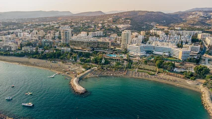 Foto op Canvas Aerial view of the seafront of Limassol, Cyprus. © Wirestock