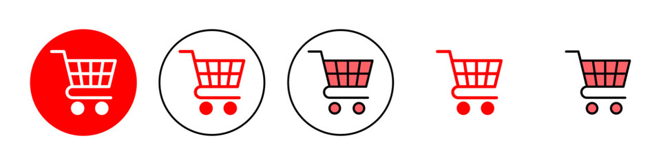 Shopping icon set illustration. Shopping cart sign and symbol. Trolley icon