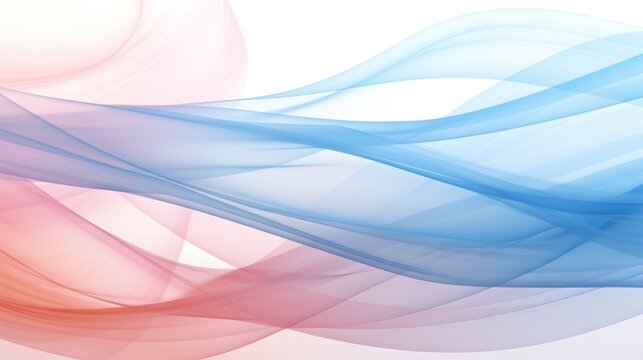 Blue and Red Smoke Wave on White Background. Wallpaper.