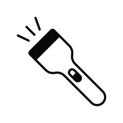 torch icon with white background vector stock illustration