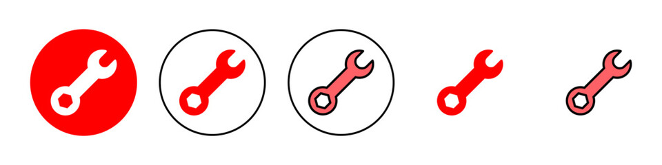 Wrench icon set illustration. repair icon. tools sign and symbol