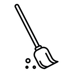 Broom icon vector on trendy design