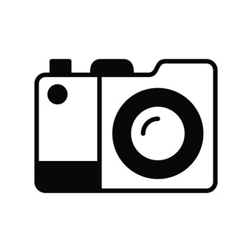 photo camera icon with white background vector stock illustration
