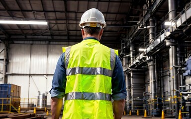 Ensuring Worker Safety A Comprehensive Industrial Visit with Safety Gear and Protocols ai generated