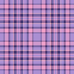 Plaid seamless pattern. Check fabric texture. Vector textile print.