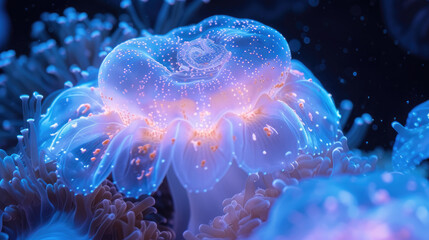 Obraz premium coral polyps on the ocean floor